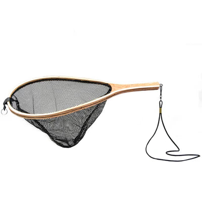 Cortland Wooden Tear Drop Mesh Net