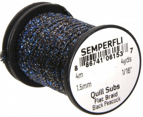 Semperfli Quill Subs Flat Braid 1.5mm 1/16”