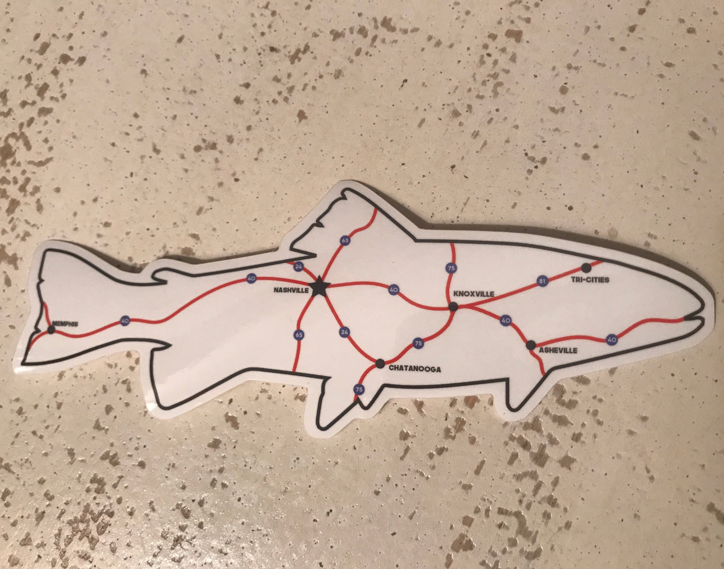 Trout Map Decal